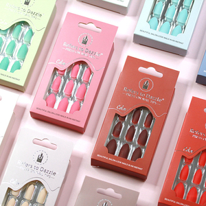 <span class=keywords><strong>Faux</strong></span> <span class=keywords><strong>Ongles</strong></span> Courts à Pression Style Français Nouveau Design en Gros, Couverture Complète, Matériau ABS, Couleurs Mixtes pour Salon de Manucure, Facile à Poser - Product Image 1