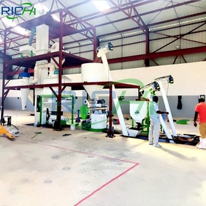 1-2t/h henan richi nhà máy chìa khóa trao tay Gà gia súc lợn động vật chăn nuôi gia cầm Thức ăn viên nhà máy - Product Image 1