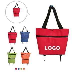 Carritos de Supermercado Ligeros, Reutilizables, Plegables, Bolsas de Compras Plegables, Bolsa de Almacenamiento de Comestibles con Ruedas - Product Image 2