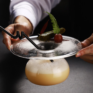 Personnalité Bar <span class=keywords><strong>Verres</strong></span> à Cocktail avec Plats <span class=keywords><strong>de</strong></span> Glace Sèche Verre Transparent Articles à Boire pour Restaurant Hôtel - Product Image 5