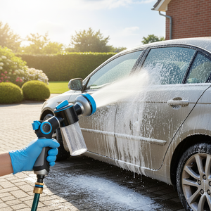 Spruzzatore Multifunzionale JingDai per Auto e Giardino, Pistola Resistente con Accessorio Bottiglia per Schiuma - Product Image 3