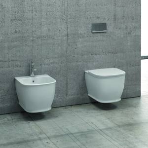 Genta-100S Kamalu WC Sospeso Senza Bordo con Sedile a Chiusura Ammortizzata Set Bagno - Product Image 6