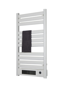 Sèche-serviettes chauffant 2-en-1 en aluminium avec ventilateur, thermostat et minuterie, à fixation murale pour salle de bain - Product Image 3