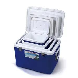 3pcs绝缘便携式硬冷却器5L/13L/27L/45L冰柜套装，用于野餐、钓鱼、烧烤