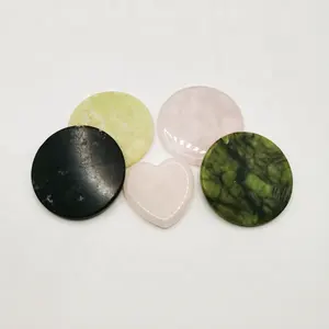 Natürliche rosa Jade stein Wimpern verlängerung Zubehör Wimpern kleber Herzform halter Klebe palette
