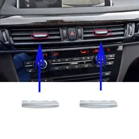 Rejilla de ventilación de aire acondicionado frontal LHD RHD Slider Clip de lengüeta cromada para BMW X5 X6 F15 F16 X5M X6M F85 F86 2014-2018