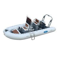 Bateau de pêche en aluminium Haide 5m 17 pieds RIB 500 en forme de V profond PVC/Hypalon/Orca Bateaux RIB en aluminium Barco Inflable 500 cm