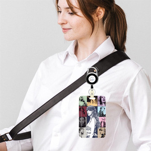 In-stock tour concert retractable keychain with detachable lanyard, vertical ABS card <b>holder</b>, <b>ID</b> card buckle, gift. - Product Image 2