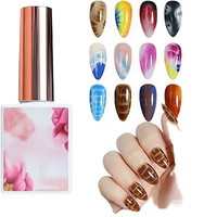 Vernis à ongles gel liquide Cloverfei 15ml effet fleur éclose, vernis gel UV pour nail art