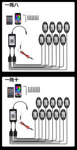 Color <b>Under</b> GlowWaterproof LED Rock <b>Lights</b> Underbody LED <b>Car</b> 6 Pods Chasing Underglow <b>Light</b> Kit for <b>Cars</b> - Product Image 3