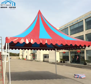 Tente <span class=keywords><strong>Pagode</strong></span> 6x6m en Alliage d'Aluminium et Tissu PVC, Imperméable Intérieur/Extérieur Toutes Saisons, pour Mariages - Product Image 3