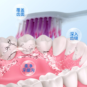 Meike M494 <b>Soft</b> Bristle Toothbrush Adult Gentle Gum Care Small Head Manual Brush Blue Purple Pink Yellow - Product Image 2