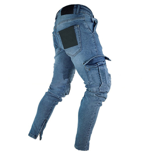 <span class=keywords><strong>Jeans</strong></span> da Uomo all'Ingrosso, Pantaloni in Denim Cargo <span class=keywords><strong>con</strong></span> Grande Tasca Applicata sul Ginocchio - Product Image 4