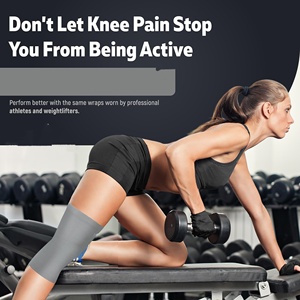 Thoáng khí linh hoạt cú đúp Đầu Gối Giảm đau thư giãn thể thao nén vận động viên chuyên nghiệp weightlifter tùy chỉnh đầu gối hỗ trợ - Product Image 5