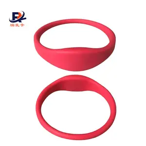 Multi-colors Printed Cheap Rfid Silicone Wristbands, Customized Rfid Silicone Bracelet