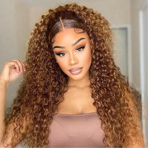 Super Perruque Bouclée en Cheveux Humains Double Drawn HD Suisse Sans Colle avec Dentelle, Perruques Avant avec Dentelle HD en Cheveux Humains Bruts Double Drawn Bouclés Façon Piano - Product Image 4