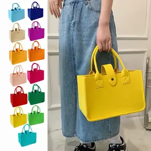 Wholesale cheap handbags no woven shopping bag assorted colors fancy felt handbags