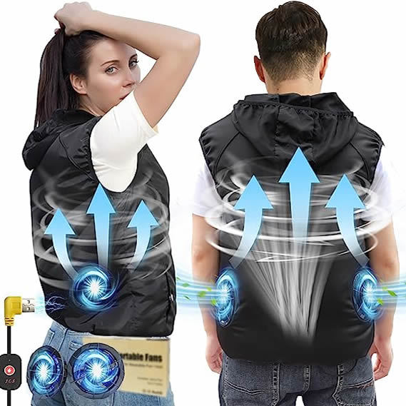 Cool Vest Cooling Fan Jacket Air Conditioner Jacket for Men Women Cooling Vest for Working Outdoor Activities Clothing Summer