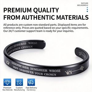 Bracelet manchette plaqué argent avec citation inspirante et motif flèche, bijou religieux chrétien, cadeau - Product Image 4