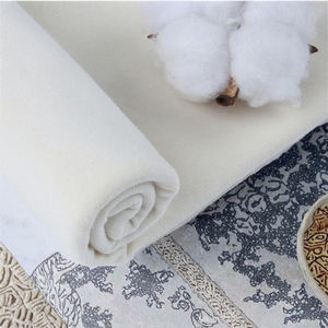 Tela de Franela de Algodón Orgánico Certificado GOTS, Recubierta de PE, Ligera, Blanqueada, Sin Teñir, para Textiles del Hogar y Tapicería - Product Image 3