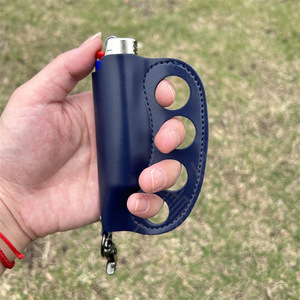 YY Outdoor Camping Aansteker Beschermhoes Knuckle Model Persoonlijke Sleutelhanger Gereedschap Aansteker Lederen Etui - Product Image 5