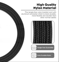 Cable USB Macaron superventas Durable de alta calidad de algodón trenzado tipo C a tipo C Cable de transferencia de datos de carga rápida 1m 2M