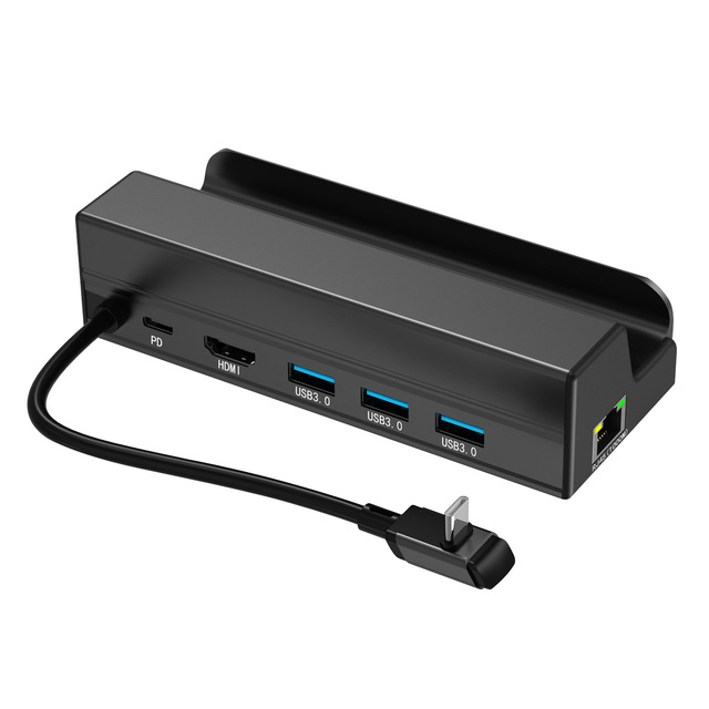 6 in 1 Type-C USB-C Hub Docking Station for Steam Deck with 4K 60Hz PD 100W USB 3.0 for 2.0 Aluminum Alloy