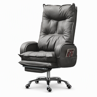 Chaise de bureau exécutive personnalisée en couleur, directement de l'usine, ergonomique, inclinable, en cuir PU, avec repose-pieds