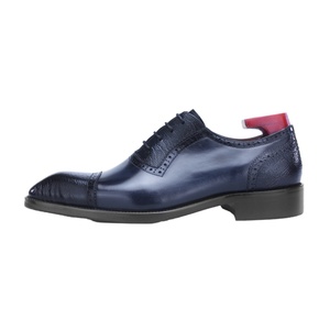 Chaussures de mariage vintage de luxe pour hommes, en cuir véritable, à lacets, avec logo personnalisé, chaussures habillées formelles, légères, confortables et respirantes - Product Image 4