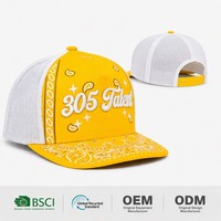 Casquette Trucker avec Logo Personnalisé Broderie 3D, Casquette en Maille Rose Paisley, Casquette Snapback, Casquette de Baseball à Visière Plate, Gorras Para Hombre, Vente en Gros