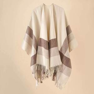 Wholesale Winter 130*150cm Oversized <b>Blanket</b> Poncho Scarf with Tassel Wool Cape Style Cloak Shawl <b>Beach</b> Poncho Womens - Product Image 5