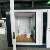 Cabine de toilettes mobiles publiques, bloc modulaire extérieur, douche et abri de toilettes portables en conteneur