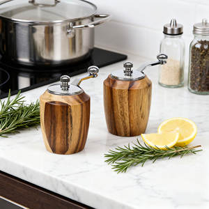 เครื่องบดพริกไทยเกลือและพริกไทยไม้แบบปรับได้สำหรับห้องครัว - Product Image 4