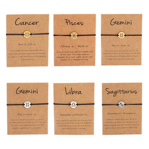 Buatan tangan baja tahan karat gelang astrologi gelang kaki zodiak pasangan perhiasan untuk wanita persahabatan janji bungkus gelang Fashion - Product Image 2