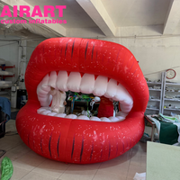 Bouche gonflable décorative pour la Saint-Valentin, lèvres rouges gonflables pour événements festifs
