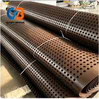 Planche de drainage rainurée moderne en HDPE marron, surface galetée, étanche, pour applications industrielles, toitures vertes, garantie cinq ans