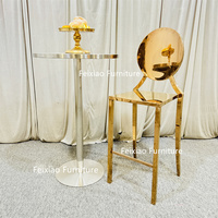 Table de cocktail de haute qualité, ronde, entièrement en acier inoxydable, ensemble de tables hautes pour mariage, fête, événement