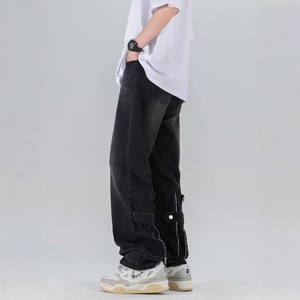 Jean en denim pour hommes obèses, coupe droite, avec détails de coutures, pour personnes <span class=keywords><strong>corpulentes</strong></span>, Fournisseur - Product Image 3