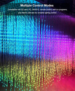 3 м светодиодный 3D хрустальный занавес полноцветный теплый белый DMX512 сценическое освещение для свадебных отелей бары - Product Image 4