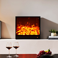 Cheminée électrique en acier de qualité hôtelière Simulation LCD Feu Tenture murale Brûleur artificiel à LED Flamme intérieure Décoration électrique