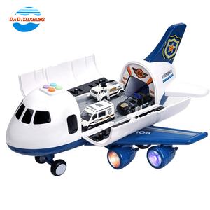 แรงเสียดทานเรือบรรทุกเครื่องบินของเล่นเครื่องบินและชุดรถเด็กของเล่นเครื่องบินขนส่งใหม่ของเล่นที่มีแสงและเพลง - Product Image 3