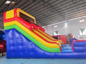 Doble carril PVC Arco Iris <span class=keywords><strong>Funhouse</strong></span> castillo inflable húmedo/Seco salto tobogán soplador comercial Parque de Atracciones equipo de juguete reparación - Product Image 4