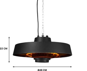 Techo Inteligente Infrarrojo Radiante Calentador <span class=keywords><strong>Terraza</strong></span> IP44 800/1200/2000W - Product Image 2