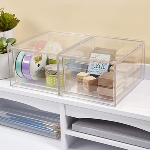 Organiseur cosmétique en acrylique transparent empilable sur mesure, tailles et formes personnalisées pour l'affichage, Yageli - Product Image 6