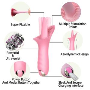 Isıtma dil benzeri g-spot vibratör yapay penis yetişkin seks oyuncakları Clit klitoris enayi stimülatörü ile kadınlar için - Product Image 3