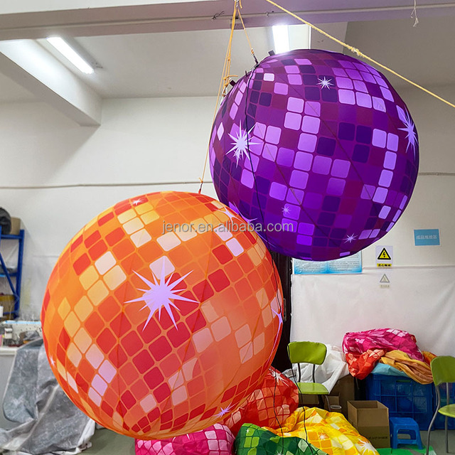 Nightclub Party Decoration Inflatable Disco Balloon with Light for Event Show Advertising