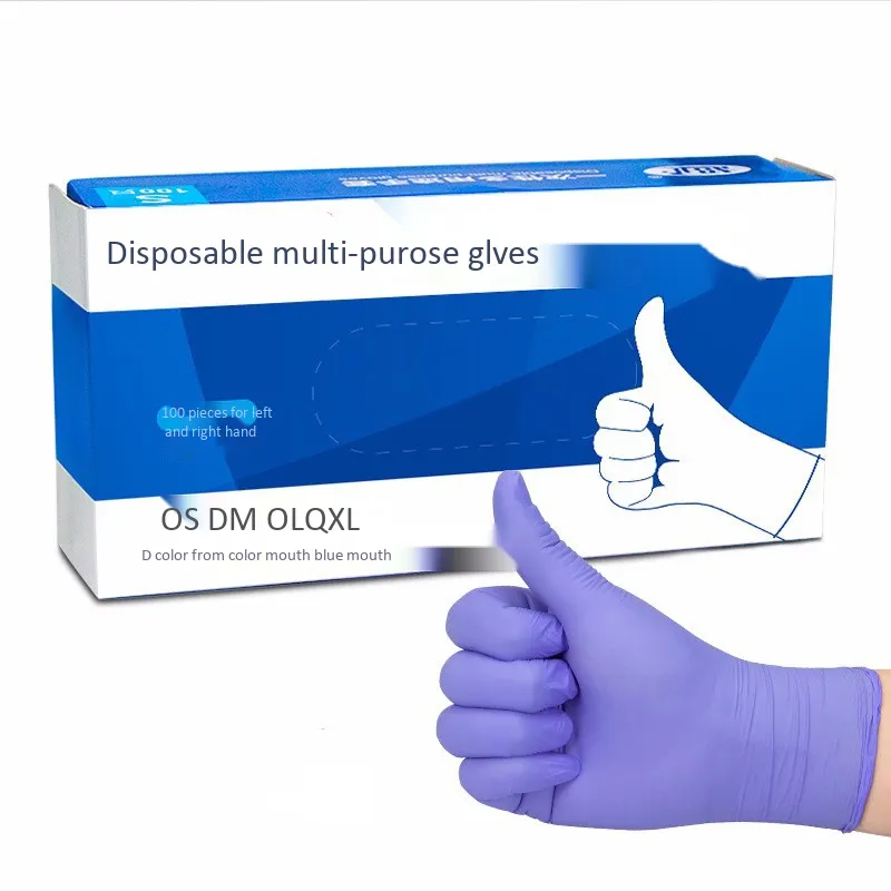 Amazon sıcak satış lateks tozu ücretsiz eldiven guantes desechables de nitrilo xs uso medico tek kullanımlık lateks nitril eldiven toptan
