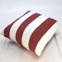 Coussin de siège, 1 pièce, 45x45, étanche avec rayures blanches et rouges, ignifuge, pour usage intérieur et extérieur, offre spéciale