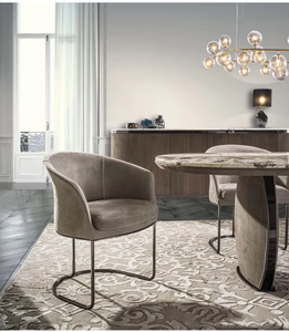 OEM Ý Thiết Kế Nhà Máy Nội Thất Sang Trọng Ghế Ăn Hiện Đại Phòng Ăn Hình Bầu Dục Hình Dạng Đá Cẩm Thạch Top Bàn Ăn Đặt 8 Chỗ Ngồi - Product Image 6