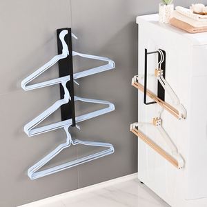 Support de rangement mural en métal pour cintres, étagère de machine à laver, support à vêtements, séchoir à linge, organisateur - Product Image 1
